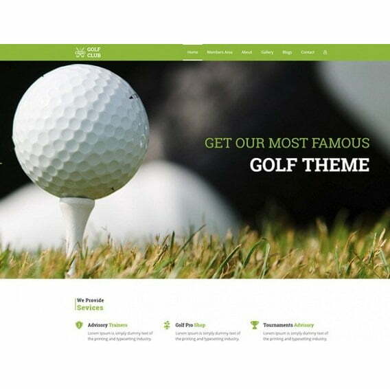 Golf Club – HTML Template