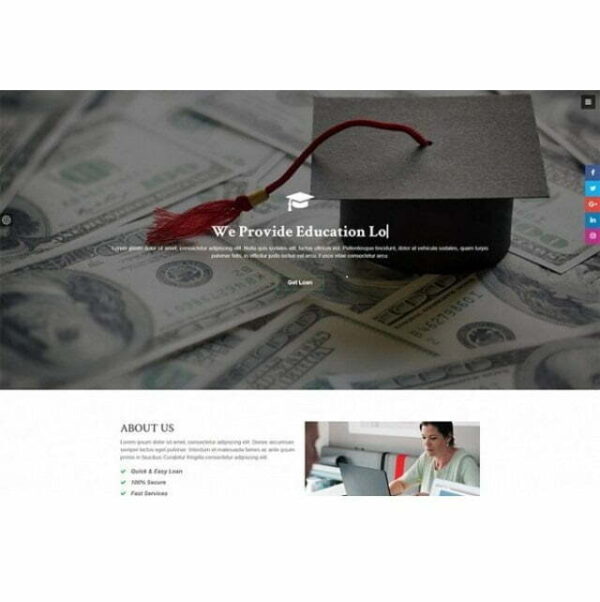 Educational Loan Single Page – HTML Template