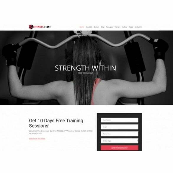 Fitness First – HTML Template