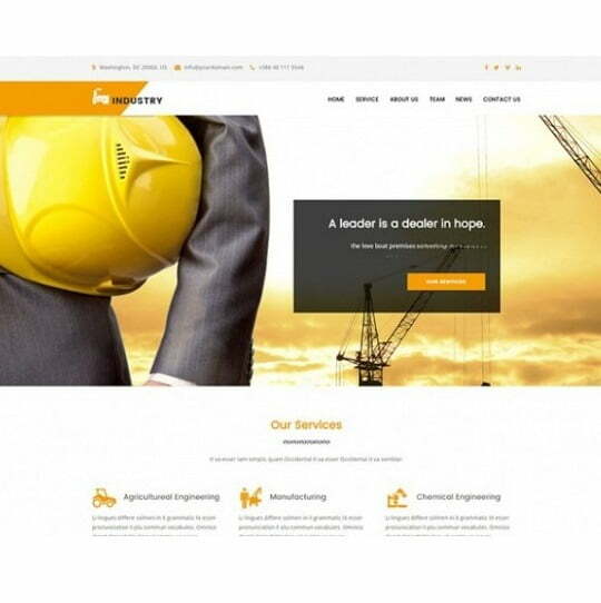 Industrial – HTML Template