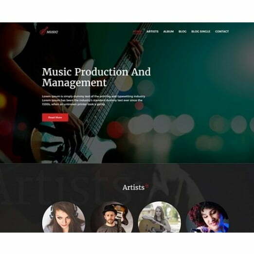 Music Agency – HTML Template
