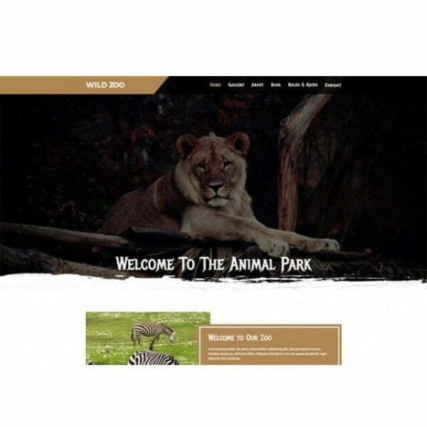 Wild Zoo Multipage – HTML Template